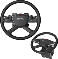 Tриаголник за симулација MOZA Racing TSW Truck Wheel RS060, RGB екран, Quick Release, црн