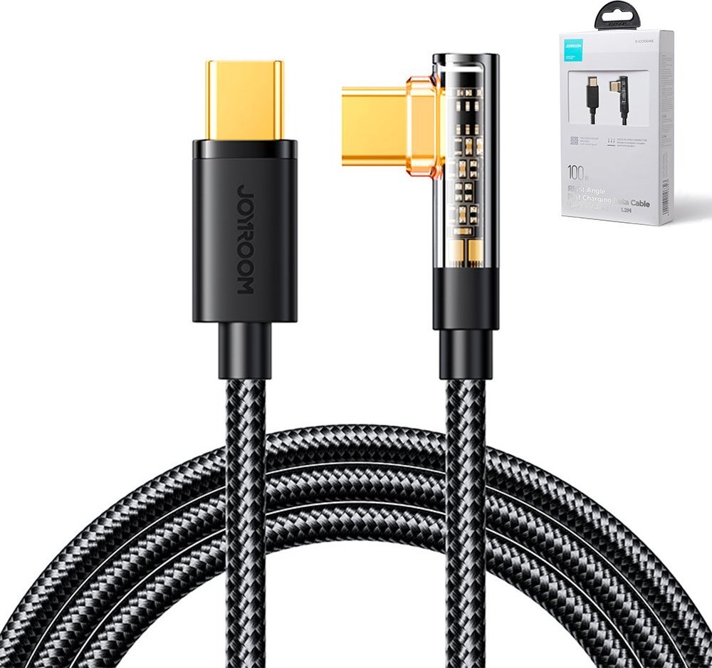 Kabllo USB C në USB C Joyroom JYR651, 1.2m, 100W, e zezë