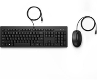 Set tastierë dhe maus HP 225, me kabllo, USB, i zi