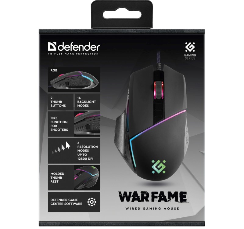 Maus Defender GM-880L WARFAME, Gaming, USB Type-A, i zi