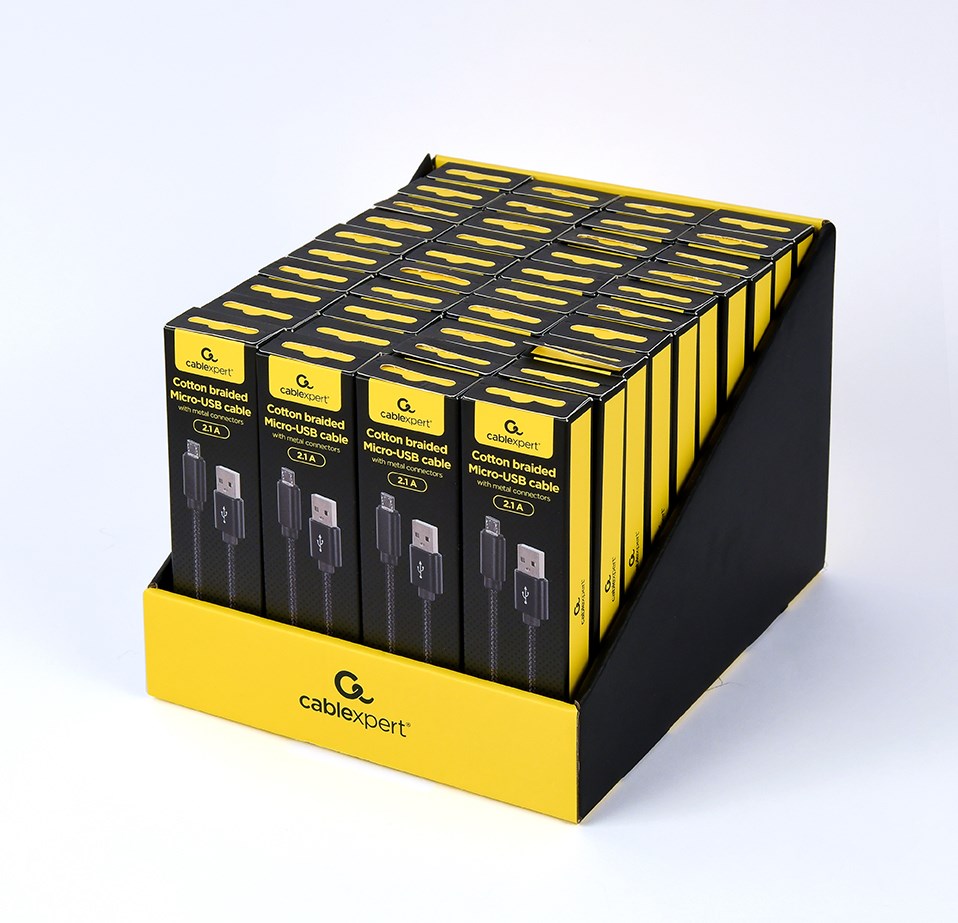 Kabllo Gembird, USB A / Micro USB, 1.8 m, e zezë