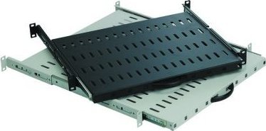 Raft rrëshqitës kabineti Lanview RAS600BL, 19", 1U, 600 mm, i zi