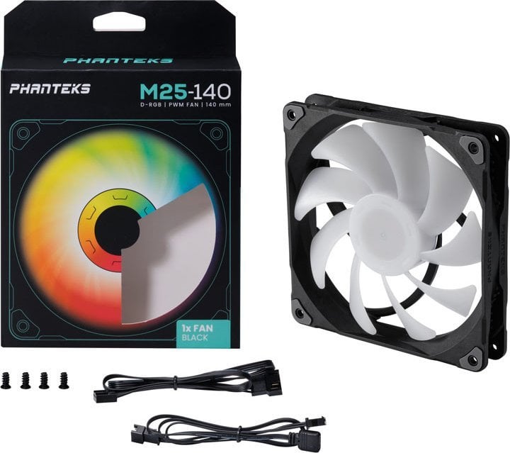 Ftohës Phanteks M25-140 D-RGB (PH-F140M25_DRGB_PWM_BK01), 140 mm