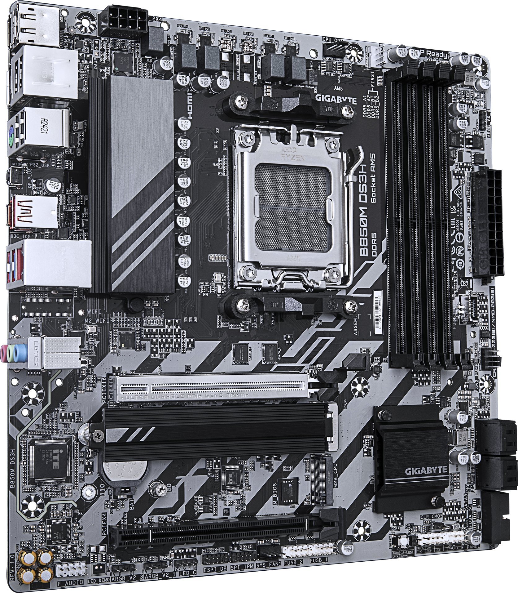 Pllakë amë GIGABYTE B850M DS3H, DDR5, Micro ATX, e zezë