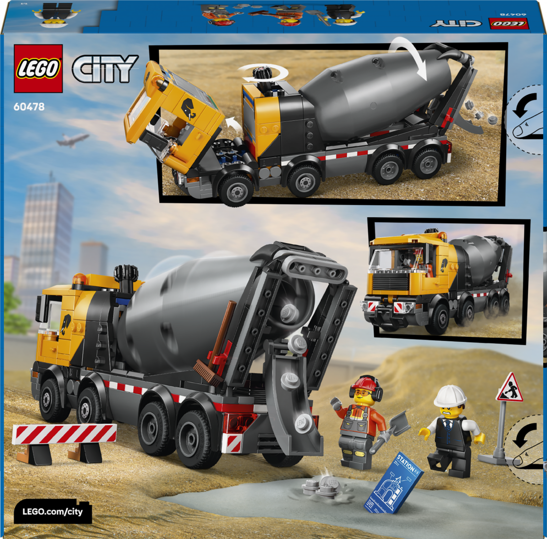 Set LEGO Cement Truck 60478, kamion betoni, shumëngjyrësh
