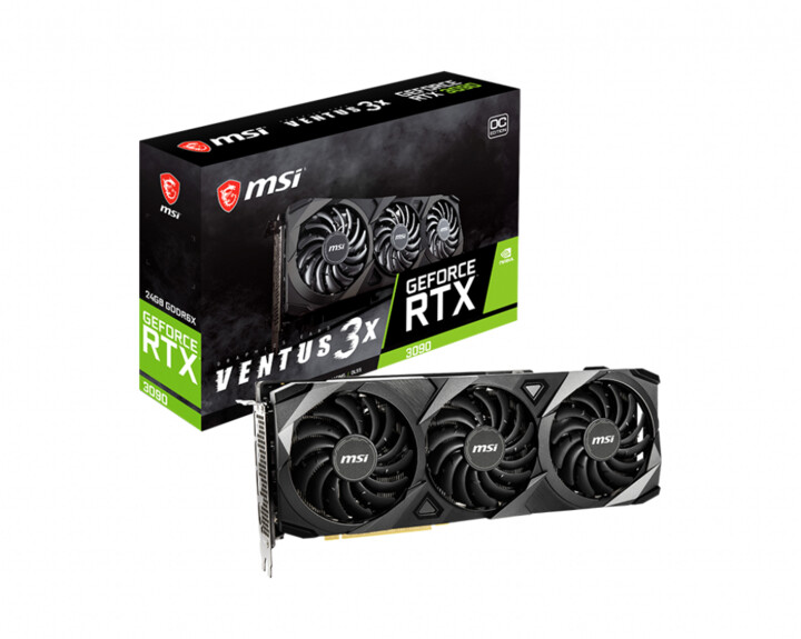 Kartë grafike MSI GeForce RTX™ 3090 VENTUS 3X, 24G OC