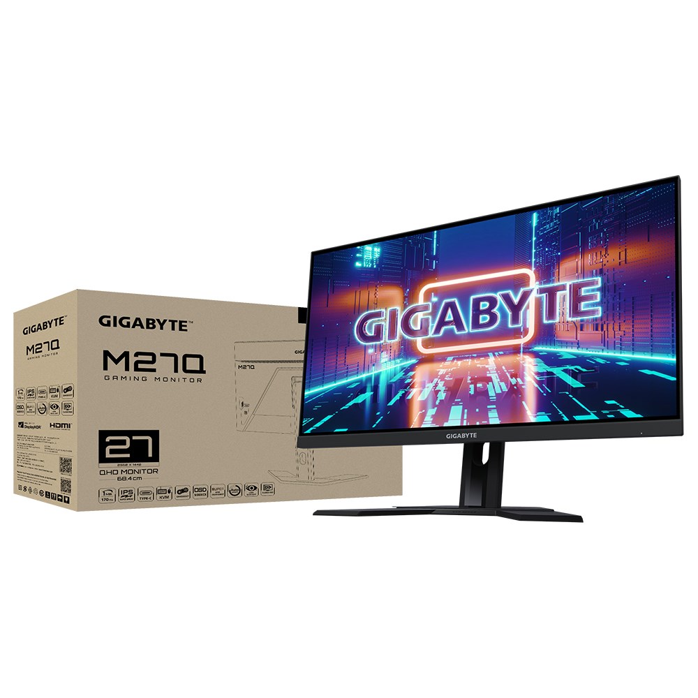 Monitor Gigabyte M27Q 68.6, 27", 2560 x 1440, Quad HD, 170 Hz, i zi