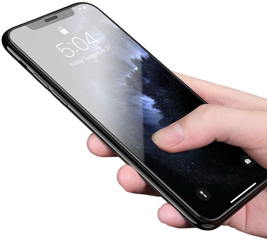 Set xhami mbrojtës Hoco HD, 25 copë, për iPhone 11 Pro Max dhe XS Max, me kornizë të zezë