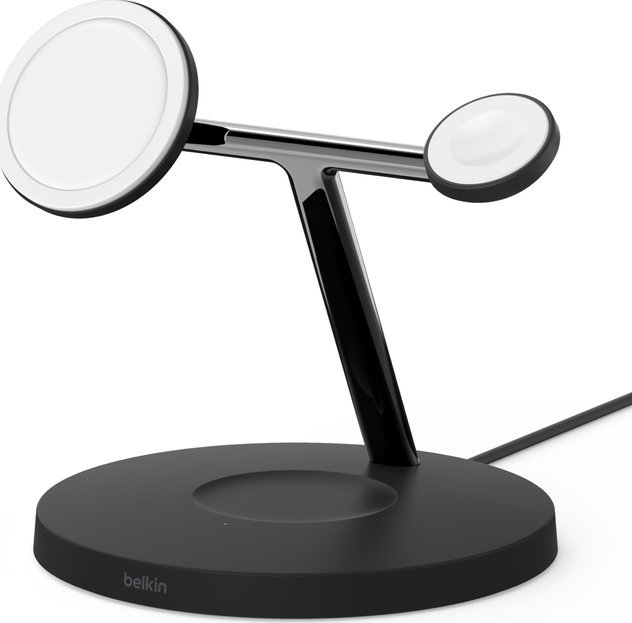 Karikues wireless Belkin BoostCharge Pro, USB, për smartphone kufje dhe smartwatch, i zi