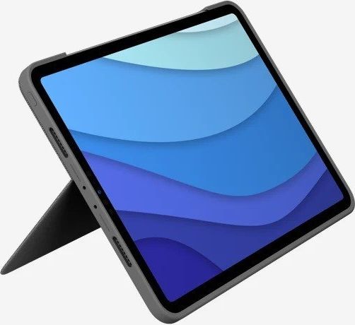 Mbështjellës për tablet dhe tastierë Logitech Combo Touch për iPad Pro 11-inch (1st, 2nd, 3rd and 4th gen), UK, i hirtë