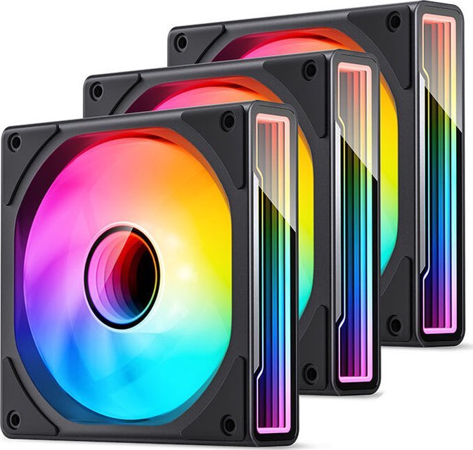 Ventilator kase Jonsbo ZK-120B, 120mm, set 3 copë, RGB, i zi