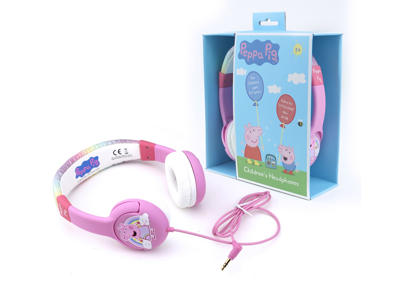 Kufje OTL Peppa Pig Glitter Rainbow Junior, rozë