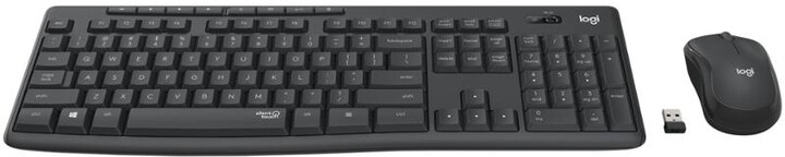 Тастатура и глушец Logitech MK295 Silent, графит