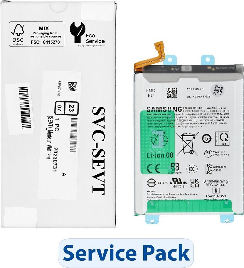 Bateri telefoni Samsung ServicePack GH82-36145A, për Galaxy A16 A166B, origjinale