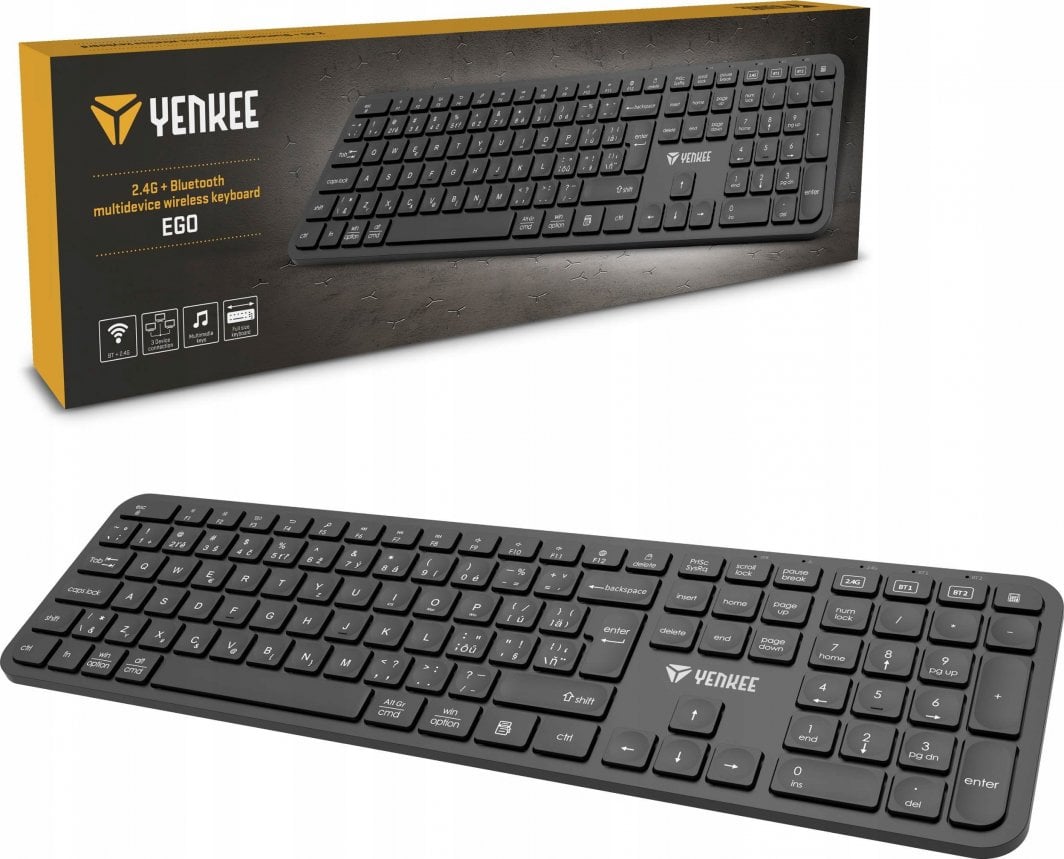 Tastierë Yenkee, wireless, e zezë