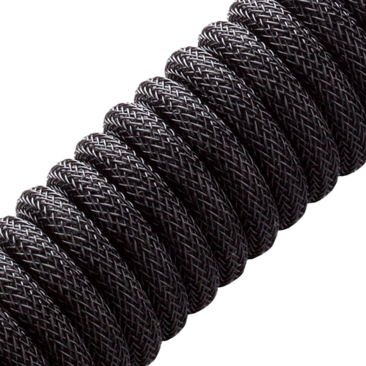 Kabllo spirale CableMod Pro, USB-C/USB-A, 1,5m, e zezë