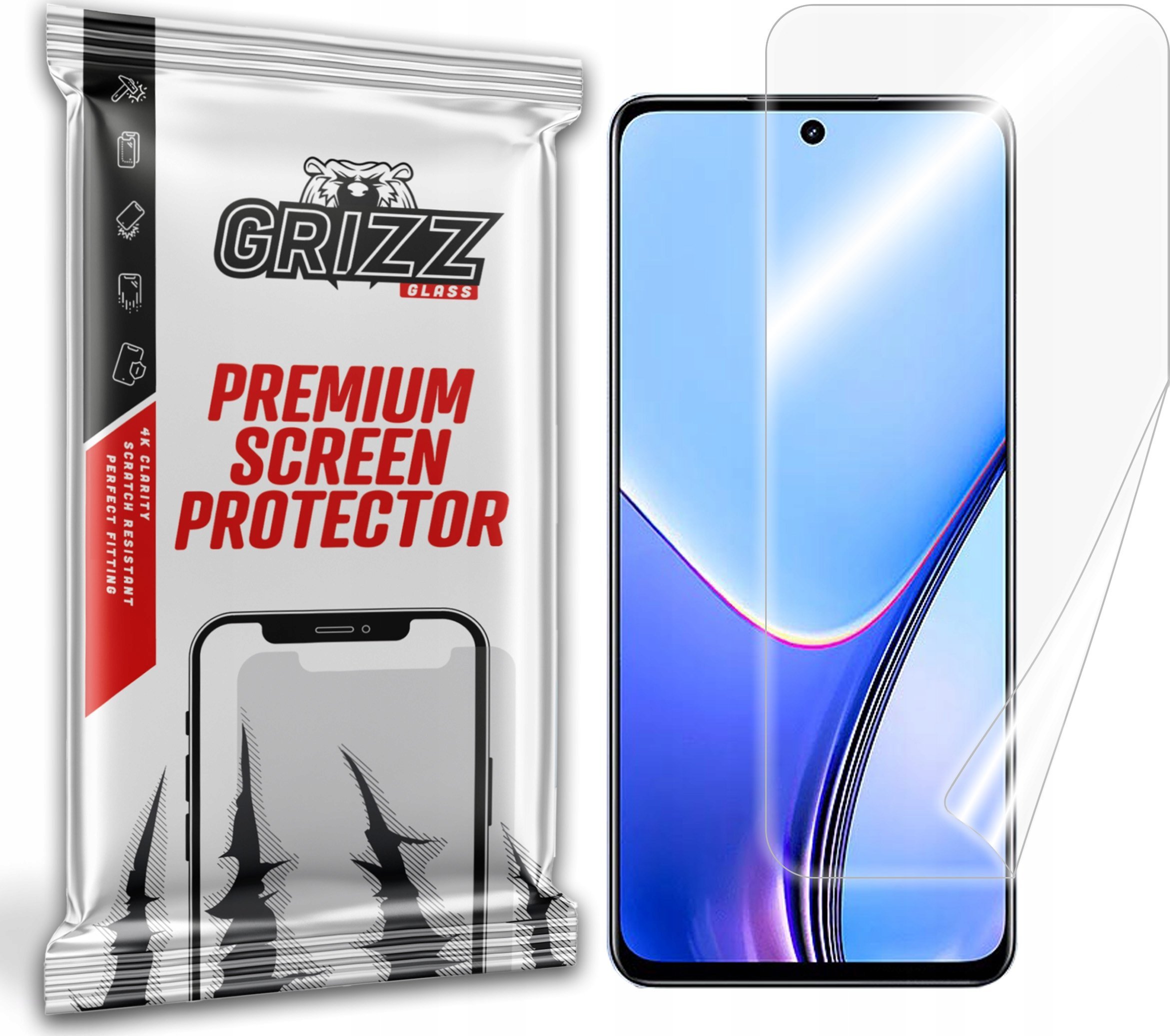 Fletë mbrojtëse keramike Grizz CeramicFilm për Realme 11x, transparente