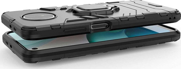 Mbrojtëse Alogy Stand Ring Armor për Xiaomi Redmi Note 9T / 9T 5G, e zezë