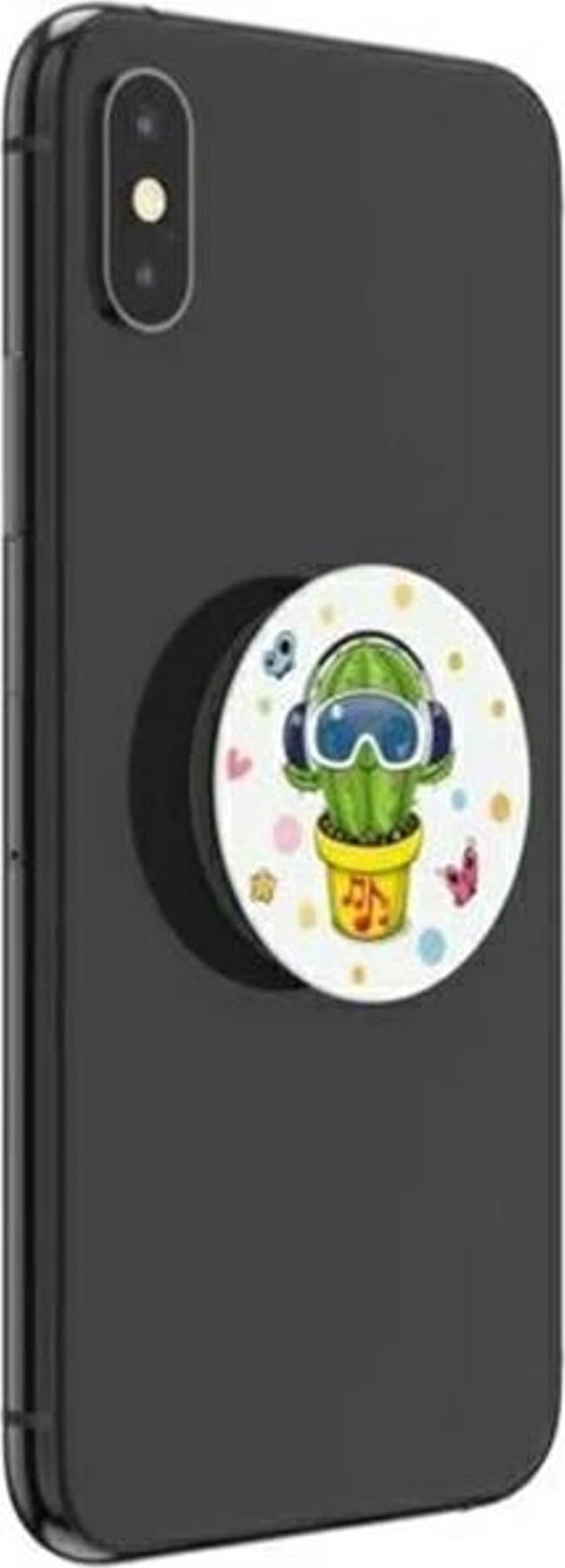 Kapëse telefoni PopSockets Phone Grip 2 Cool Cactus 70114, dizajn kaktus, ngjitje vetëngjitëse, shumëngjyrëshe