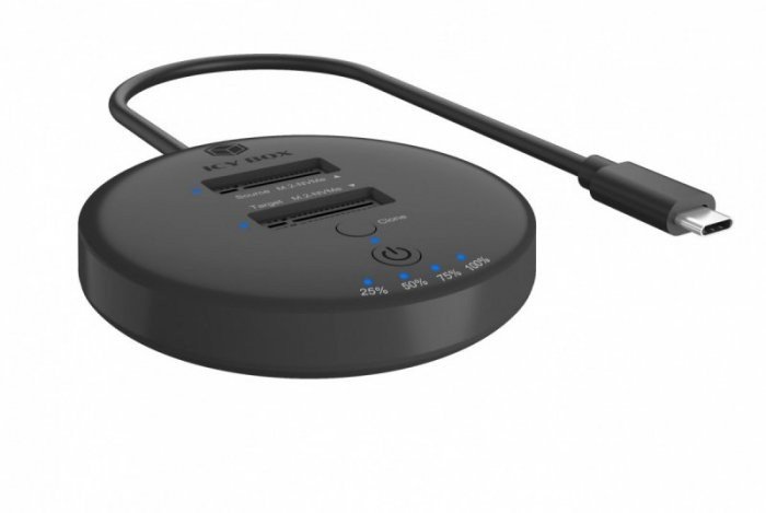 Doking SSD ICY BOX IB-1612MCL-CU31, 2x M.2 NVMe, USB-C 10 Gbit/s, i zi