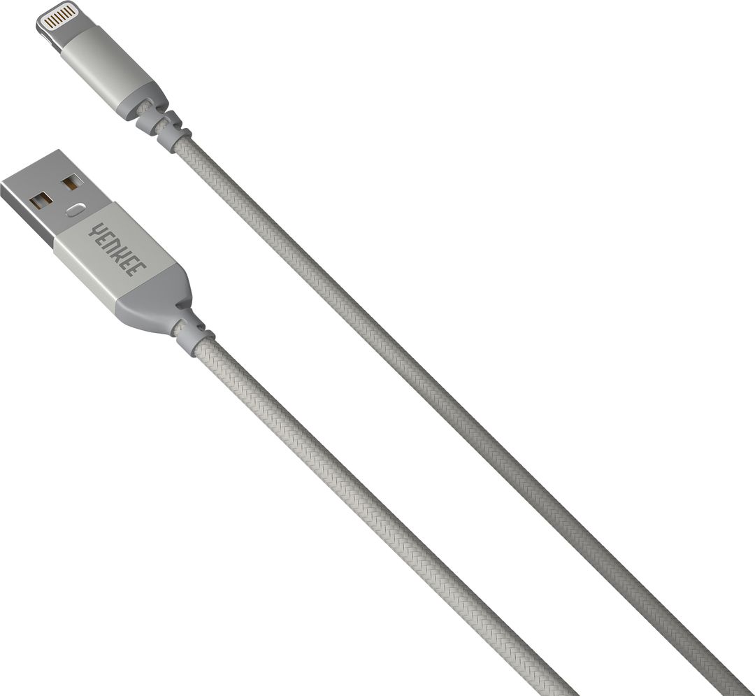 Kabllo USB Yenkee YCU 611, USB A në Lightning, 1m, e argjend