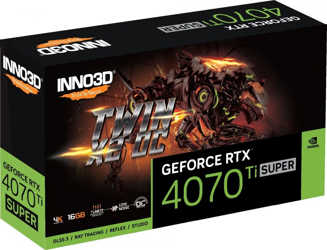 Kartelë grafike Inno3D GeForce RTX 4070 Ti SUPER Twin X2 OC 16GB GDDR6X