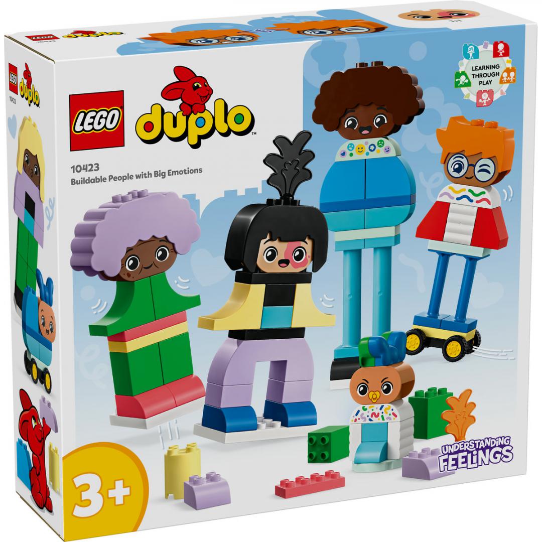 Set lodrash LEGO Duplo Little Figures with Emotions 10423, edukativ, shumëngjyrësh