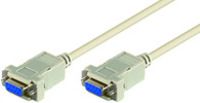 Kabllo seriale MicroConnect DB9 në DB9, 3m, e bardhë