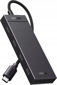 Hub USB C UGREEN 10Gbps, 4 porta USB C, gri e errët