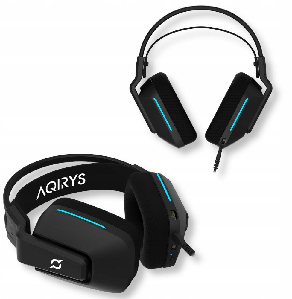 Kufje gaming AQIRYS ALYA 7.1 VS, me kabllo, audio virtuale 7.1, të zeza