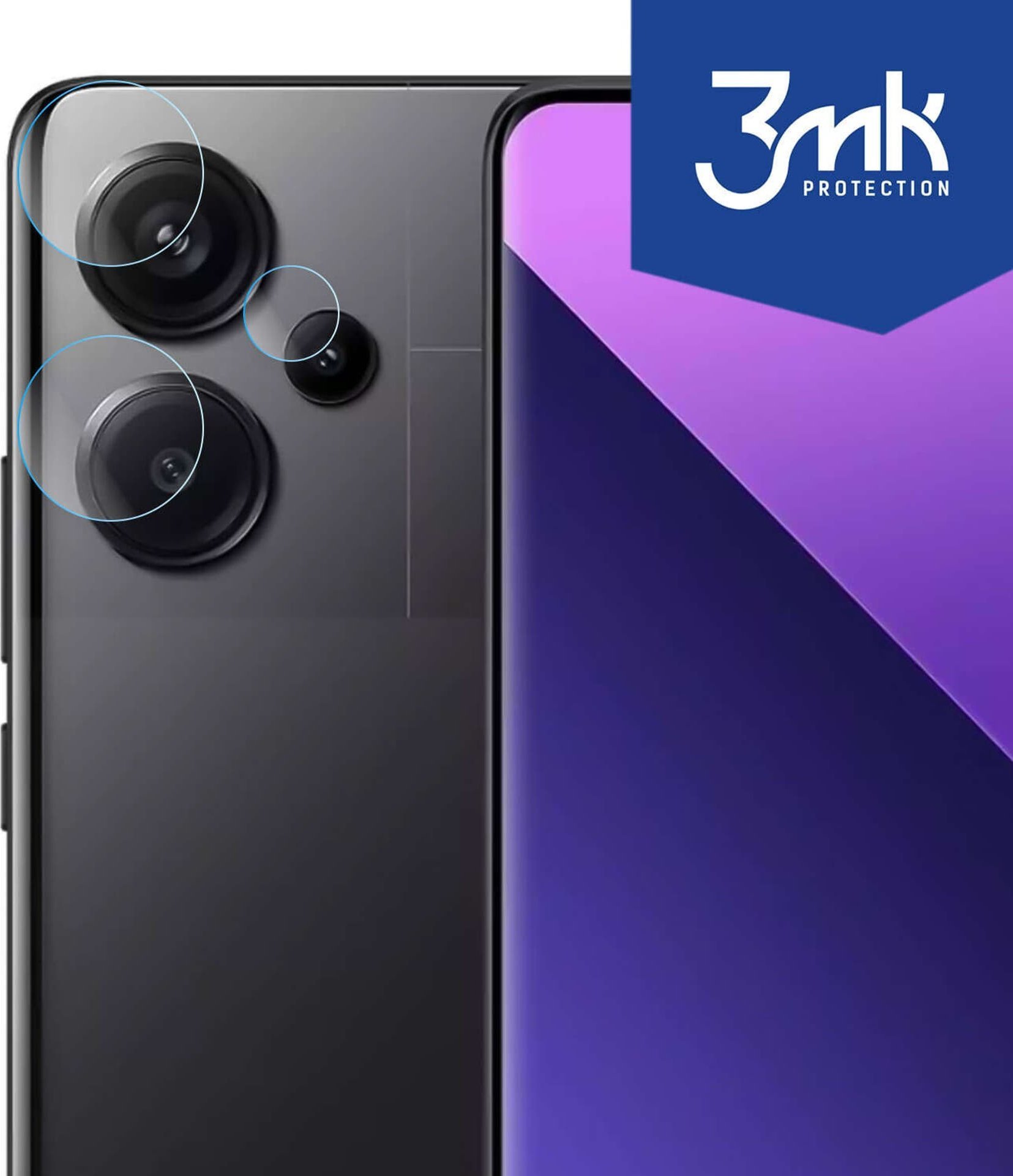 Mbrojtës kamere 3mk Lens Protection për Xiaomi Redmi Note 13 Pro Plus 5G, xham hibrid 7H, 0.2 mm, transparent
