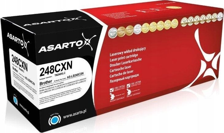 Toner Asarto TN248XLC për Brother 248CXN, 2300 faqe, cyan