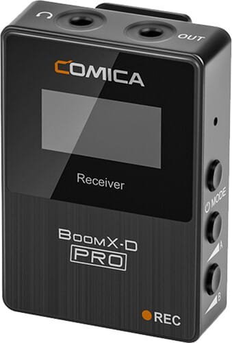 Set mikrofonësh wireless Comica BoomX-D P, 2 transmetues 1 marrës, për kamera dhe pajisje mobile, i zi