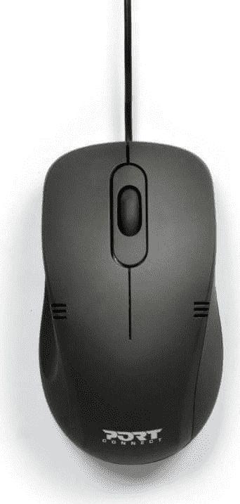Глушец Port Designs, со кабел, USB, црна