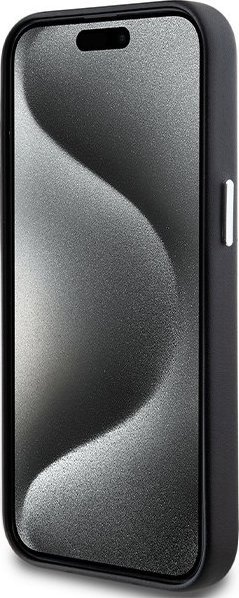 Mbulesë telefoni BMW Signature Wrapped Metal, MagSafe, për iPhone 15 Plus 14 Plus, e zezë