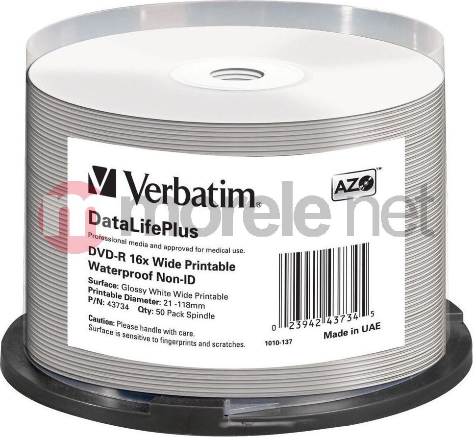 DVD-R Verbatim, 4.7GB, 16x50 copë