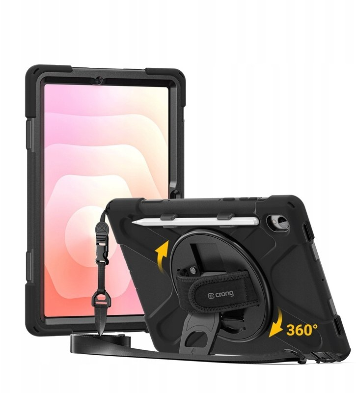 Mbështjellës tablet Crong Defender Plus për Samsung Galaxy Tab S11 11", i blinduar, i zi