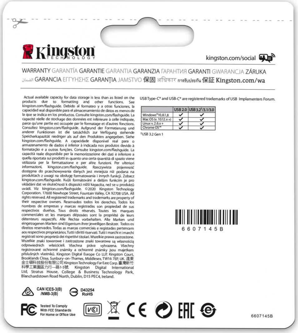 USB Kingston DataTraveler, microDuo 3C, Pendrive, 64GB