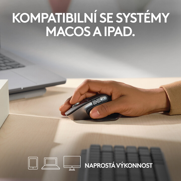 Maus Logitech MX Master 3S për Mac, gri