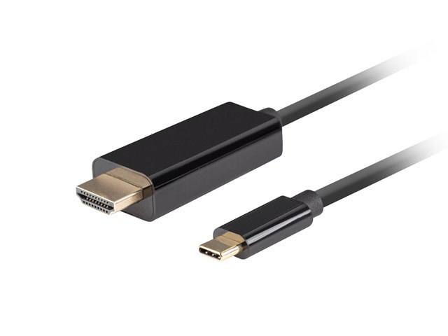 Kabllo Lanberg, USB Type-C / HDMI 2.0, 3 m, e zezë
