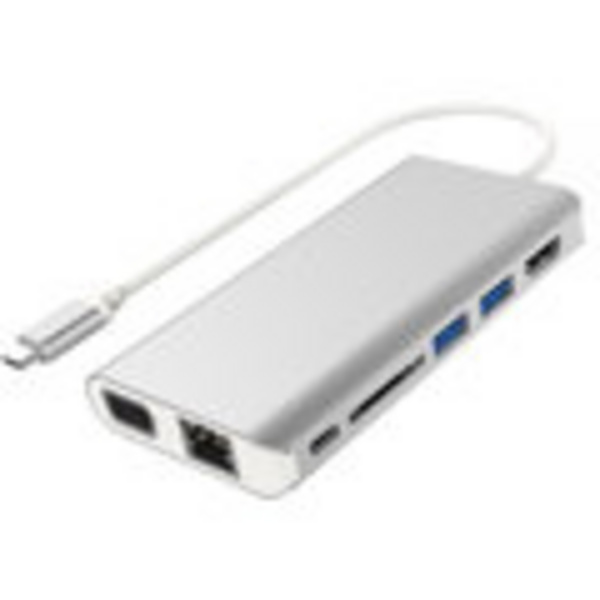 [OUTLET] Konvertues PremiumCord USB3.1 type-C në HDMI+VGA+RJ45+2xUSB3.0+SD card +3,5mm+PD charge, II