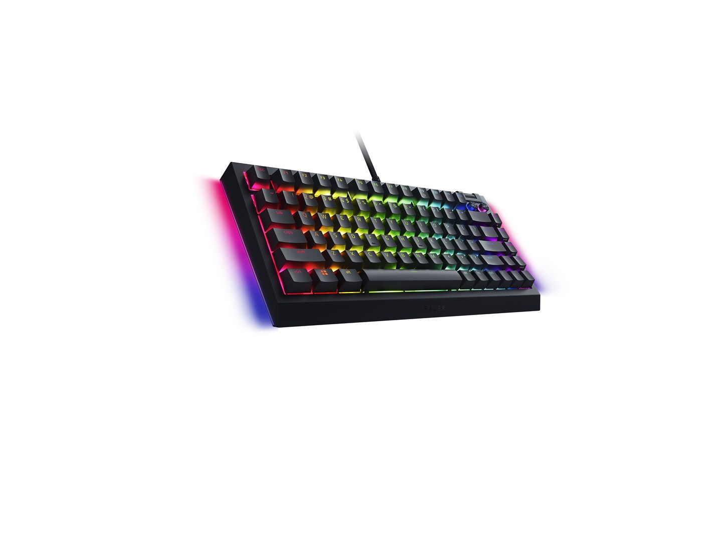 Tastierë Razer BlackWidow V4 75%, Razer Orange, RGB, e zezë