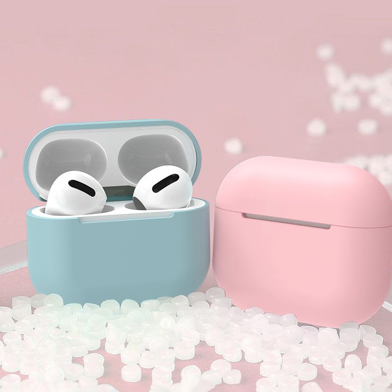 Kuti mbrojtëse Hurtel Case C për AirPods 1/2, silikon, e bardhë