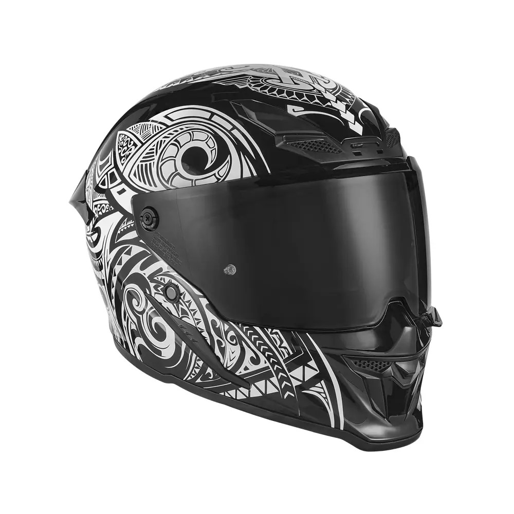 Helmetë integrale motoçiklete Exklusiv Goliath Maori, për të rritur, dizajn Maori, shumëngjyrëshe