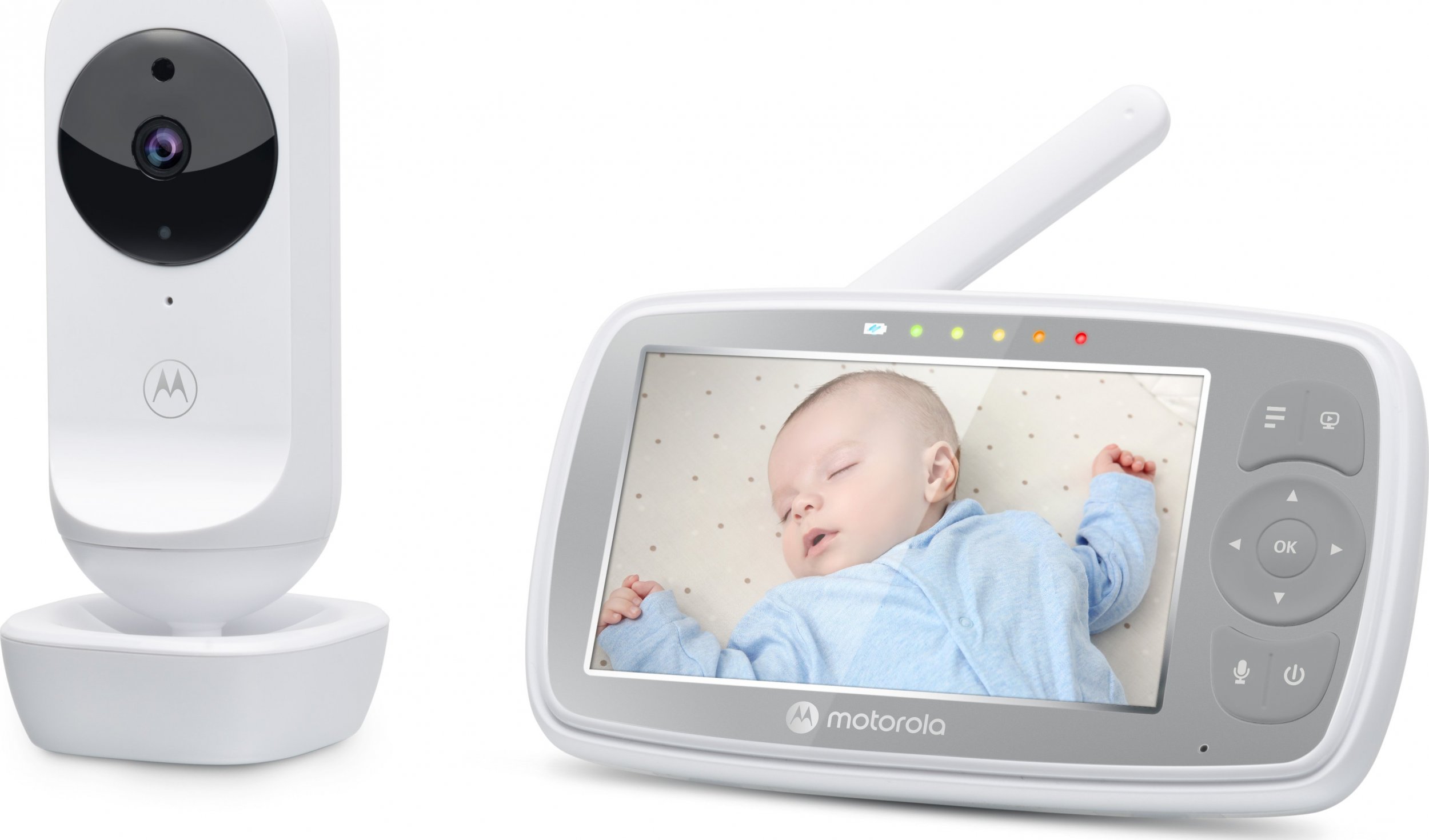 Monitor për bebe Motorola VM44 Connect, ekran 4.3", Wi Fi, i bardhë