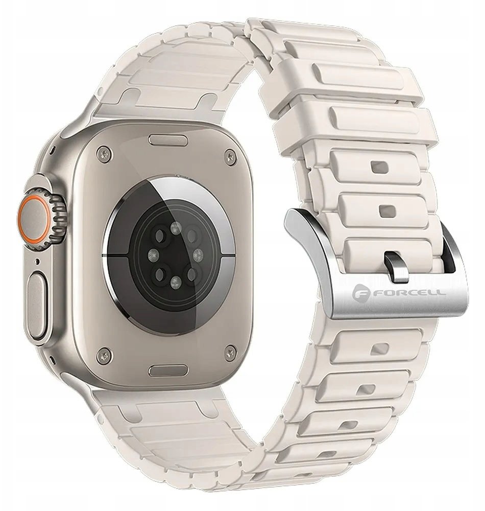 Rrip ore inteligjente Forcell për Apple Watch 38-41 mm, plastik, i bardhë