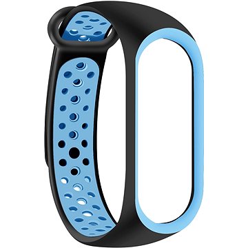 Rrip ore inteligjente Eternico Sporty për Xiaomi Mi Band 5 6 7, silikon, i zi dhe blu