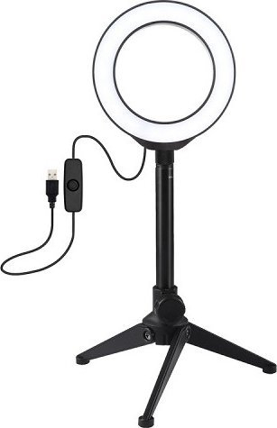 Dritë unazore LED Puluz, 12 cm, tripod tavoline 21.8 cm, USB