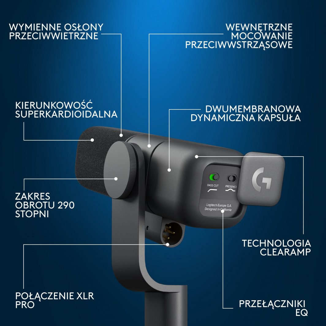 Mikrofon Logitech G Yeti, i zi