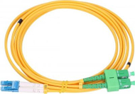 Kabllo optike Extralink LC UPC SC APC, singlemode, duplex, 1m, e verdhë